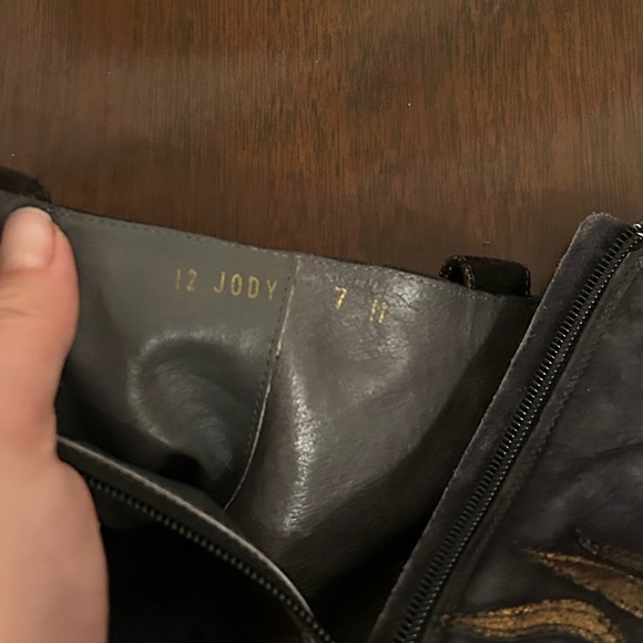 Donald J Pliner Women’s Jody Cowboy Boots Bronze Flames Pointed Toe Size 7 - Picture 9 of 9